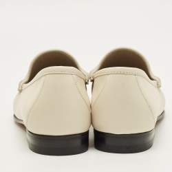 مملوكة مسبقًا Gucci Horsebit Size 40 Cream Leather Loafers