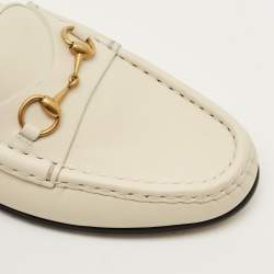 مملوكة مسبقًا Gucci Horsebit Size 40 Cream Leather Loafers