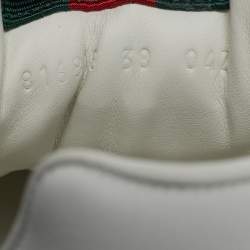 Pre Owned Gucci Re-Web Size 38 White GG Coated Fabric Low Top Sneakers