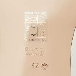 مملوكة مسبقًا صندل غوتشي مفتوح جلد شامواه أخضر باهت شعار G متشابك مقاس 37