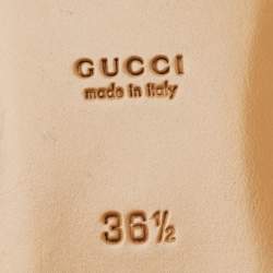 Pre Owned حذاء برينس تاون مبطن بالفرو جلد أسود غوتشي مقاس 36.5