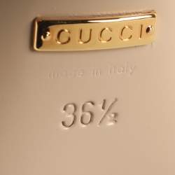 Pre Owned Gucci GG Marmont Size 36.5 Blue Suede Block Heel Pumps