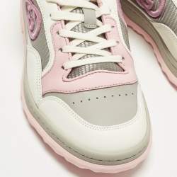 Pre Owned Gucci Mac80 Size 38 Multicolor Leather and Fabric Low Top Sneakers