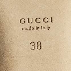 Pre Owned حذاء باليرينا فلات غوتشي هورسبيت جلد أسود مقاس 38