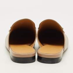 Pre Owned Gucci Princetown Size 36.5 Brown Leather Mules