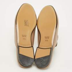 Pre Owned Gucci Princetown Size 36.5 Brown Leather Mules