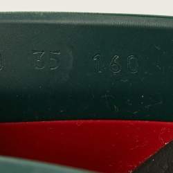 مملوكة مسبقًا Gucci Web Size 35 Multicolor Rubber Slide Sandals