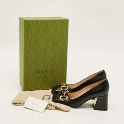 Pre Owned حذاء كعب عالي غوتشي جلود لامعة حمراء هورسبيت جولي مقاس 39