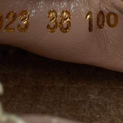 Pre Owned Gucci GG Marmont Size 38 Dusty Pink Leather Espadrille Wedge Sandals