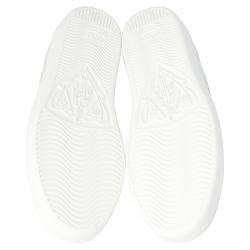 Pre Owned Gucci White Leather Embroidered Bee Ace Low-Top Sneakers Size 36
