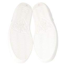 Pre Owned Gucci White Leather Gucci Band Embroidery Ace Low-Top Sneakers Size 37