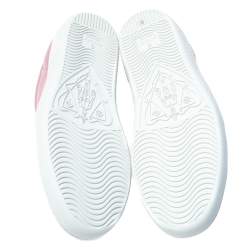 Pre Owned حذاء رياض غوتشي ايس سير مخطط نقشة غوتشي منخفض من أعلى جلد وردي مقاس 35