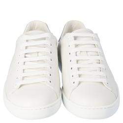 Pre Owned Gucci White Ace Sneakers Size 38