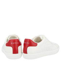 Gucci White Ace Interlocking G Sneakers Size EU 38