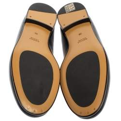 Pre Owned Gucci Black Leather Betis Glamour Horsebit Loafers Size 37