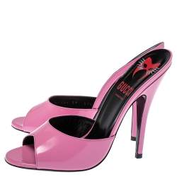 Pre Owned صندل غوتشي سكارلت سلايد جلد وردي مقاس 39