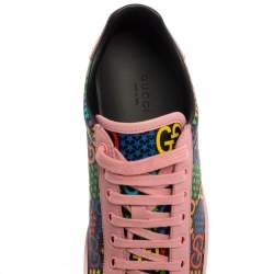 مملوكة مسبقًا حذاء رياضي غوتشي ايس جي جي بشيديليك جلد متعدد الألوان مقاس 37.5