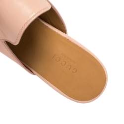 مملوكة مسبقًا Gucci Pink Leather Princetown Slide Mules Size 37