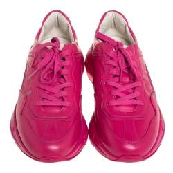 Pre Owned حذاء رياضي غوتشي ريتون جلد وردي مقاس 40