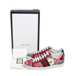 Pre Owned Gucci Multicolor GG Supreme Flora Sneakers Size 37
