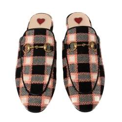 مملوكة مسبقًا حذاء سلايد غوتشي برينس تاون تويد متعدد الألوان مقاس 36.5