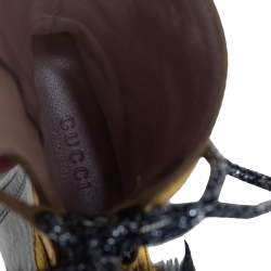 Pre Owned Gucci Metallic Silver/Gold Titan Gladiator Sneakers Size 38