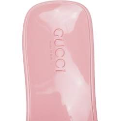 Pre Owned صندل سلايد غوتشي نعل سميك مطاط وردي مقاس 41