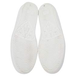 Pre Owned Gucci White Leather Ace Low Top  Sneakers Size 39  