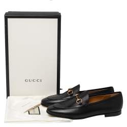 Pre Owned حذاء لوفرز غوتشى هورسبيت جلد أسود مقاس 35.5