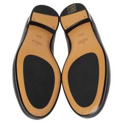 Pre Owned حذاء لوفرز غوتشى هورسبيت جلد أسود مقاس 35.5