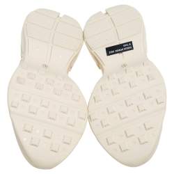 Pre Owned حذاء رياضي غوتشي ريتون غوتشي جلد بيج مزين بالشعار بعنق منخفض مقاس 41