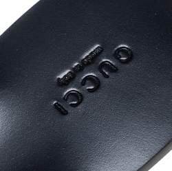 Pre Owned Gucci Yellow Leather GG Marmont Thong Flat Sandals Size 37.5