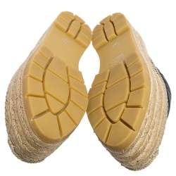 مملوكة مسبقًا حذاء مولز إسبادريل غوتشي مارمونت نعل سميك مزين جي جي جلد أسود مقاس 38.5