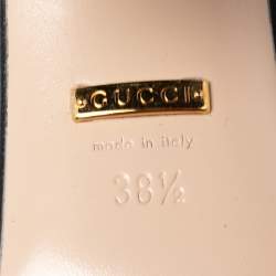 مملوكة مسبقًا Gucci Black Leather Horsebit Platform Slide Sandals Size 38.5