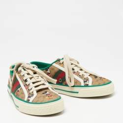 مملوكة مسبقًا Gucci Tricolor Canvas GG Mickey Sneakers Size 37