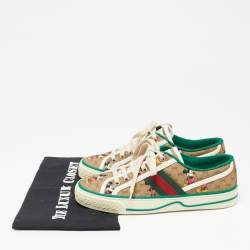 مملوكة مسبقًا Gucci Tricolor Canvas GG Mickey Sneakers Size 37