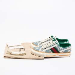 مملوكة مسبقًا Gucci Multicolor Canvas Tennis 1977 Low Top Sneakers Size 34