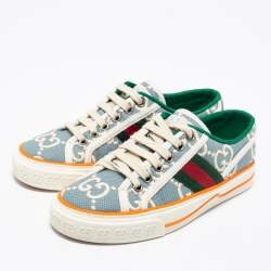 مملوكة مسبقًا Gucci Multicolor Canvas Tennis 1977 Low Top Sneakers Size 34