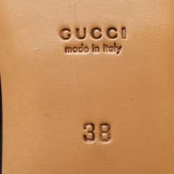 Pre Owned Gucci Pink Shearling Princetown Horsebit Flat Mules Size 38