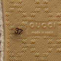 Pre Owned Gucci Pink GG Canvas Espadrilles Flats Size 37