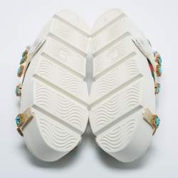Gucci White Leather Flashtrek Chunky Sneakers Size 40