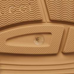 Gucci Multicolor Mesh and Leather Aguru Slingback Sandals Size 36.5