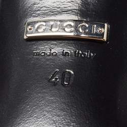Gucci Black Leather Betsy Ankle Strap Sandals Size 40