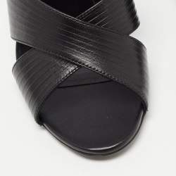 Gucci Black Leather Betsy Ankle Strap Sandals Size 40