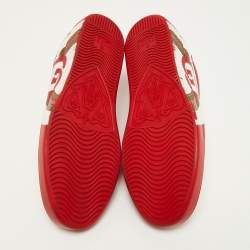 Gucci Red Leather New Ace Velcro Sneakers Size 37.5