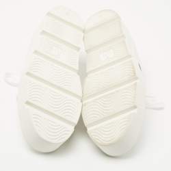 مملوكة مسبقًا Gucci White Leather Embroidered Bee Ace Platform Sneakers Size 39