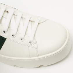 مملوكة مسبقًا Gucci White Leather Embroidered Bee Ace Platform Sneakers Size 39