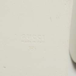 مملوكة مسبقًا Gucci Black Leather Peggy Platform Sneakers Size 38.5