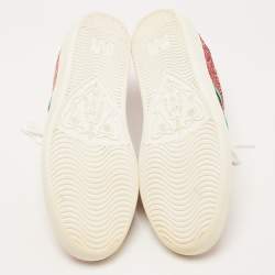 Gucci Pink Glitter Ace Low Top Sneakers Size 37