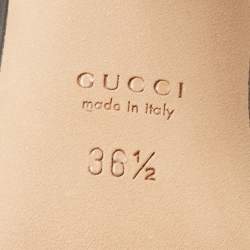 Gucci Black Leather Horsebit Ankle Strap Sandals Size 36.5